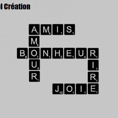 Sticker mots scrabbles