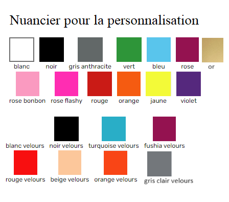Nuancier personnalisation 2