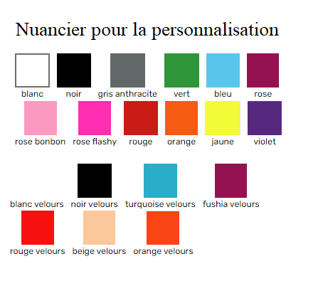 Nuancier personnalisation