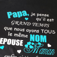 Papa je pense qu il est grand temps turquoise et blanc