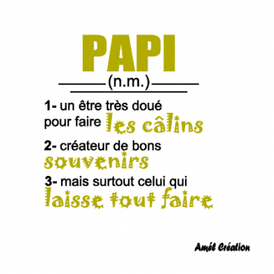 Tee shirt MC homme - Papi(y) ou autre - définition