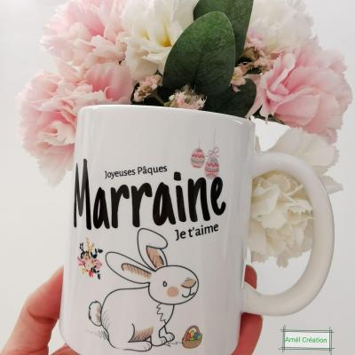 MUG - modèle joyeuses pâques ... lapin blanc