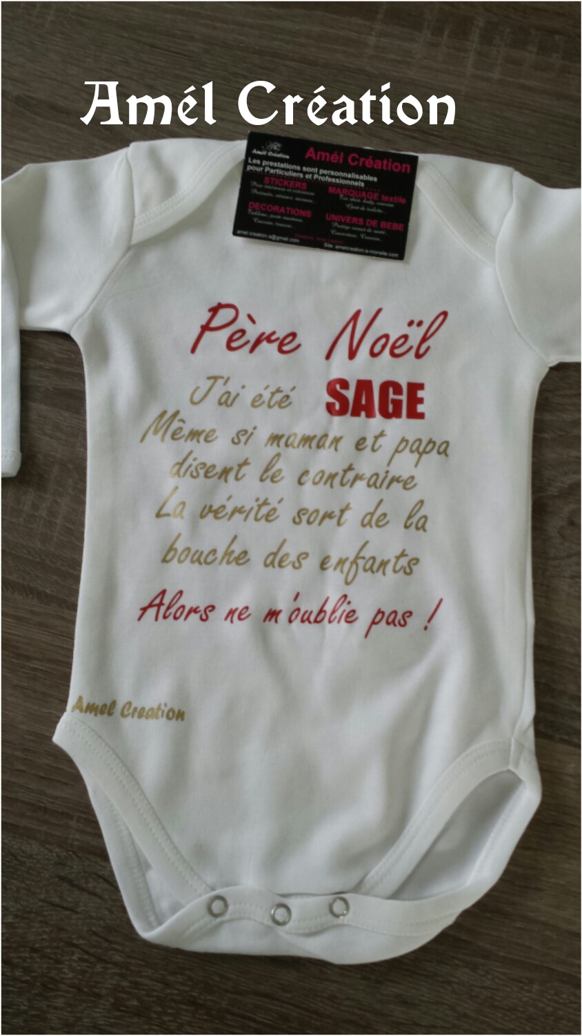 Pere noel blanc rouge et or