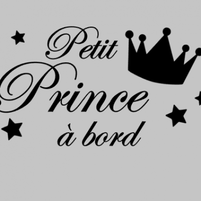 Stickers bébé à bord - prince(sse) couronne