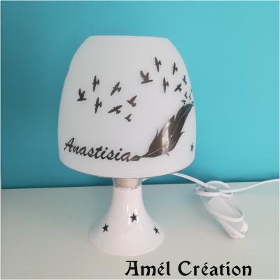 Lampe de chevet - modèle plume oiseau