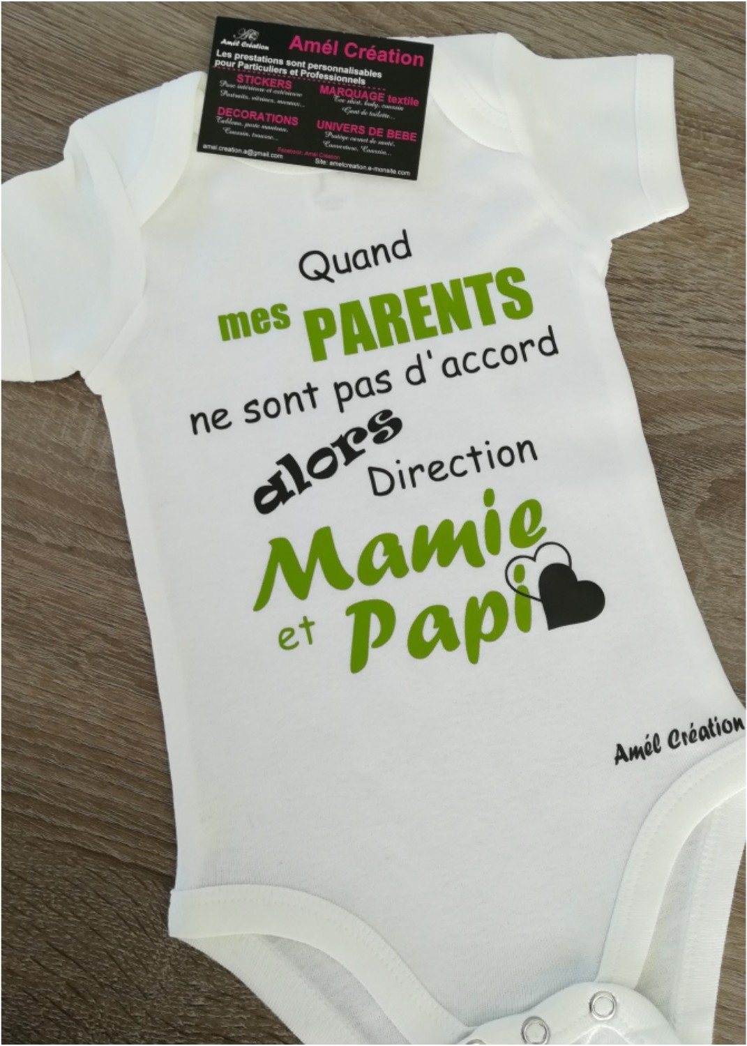 Qd mes parents blanc noir et vert