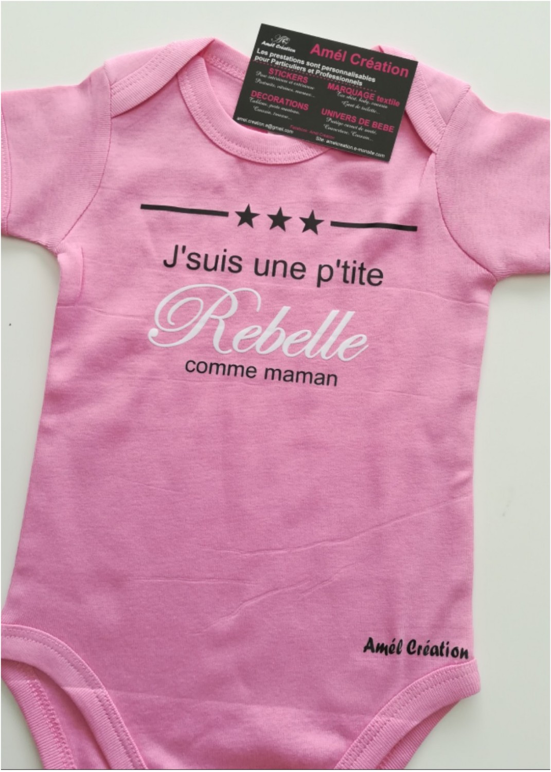 Rebelle rose nour et blanc