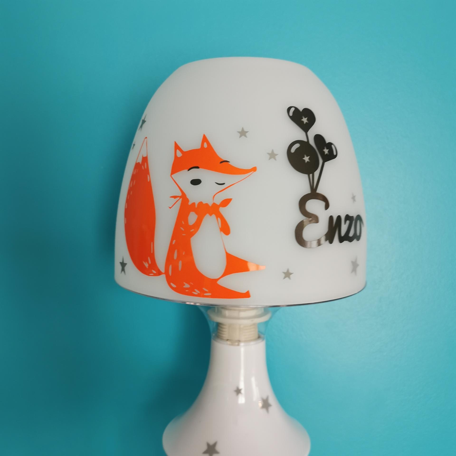 Lampe de chevet personnalisée renard