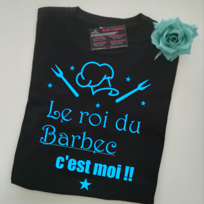 Tee shirt MC homme - le roi du barbec c'est moi