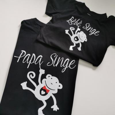 Ensemble de 2 TEE SHIRT OU BODY -  Famille singe