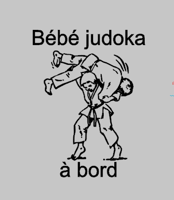 Stickers bébé à bord judo
