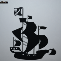 Sticker bateau de pirate