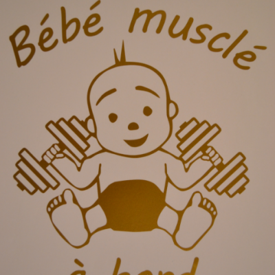 Stickers bébé à bord - BEBE MUSCLE