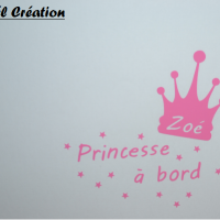 Sticker bebe a bord princesse 1