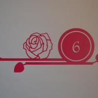 Sticker boites aux lettres numero rose 1