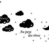 Sticker bonne nuit au pays des reves