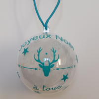 Sticker boule noel cerf