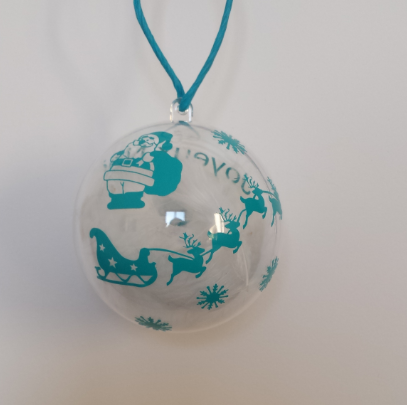 Sticker boule pere noel