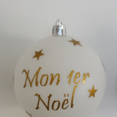 Stickers mon premier Noël + prénom + étoiles