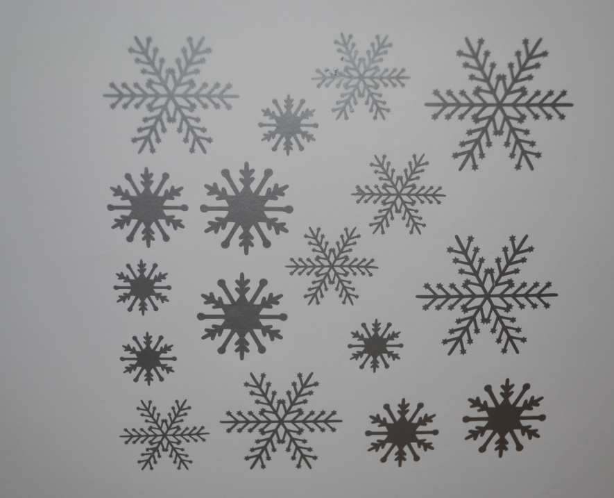 Sticker planche flocons de neige