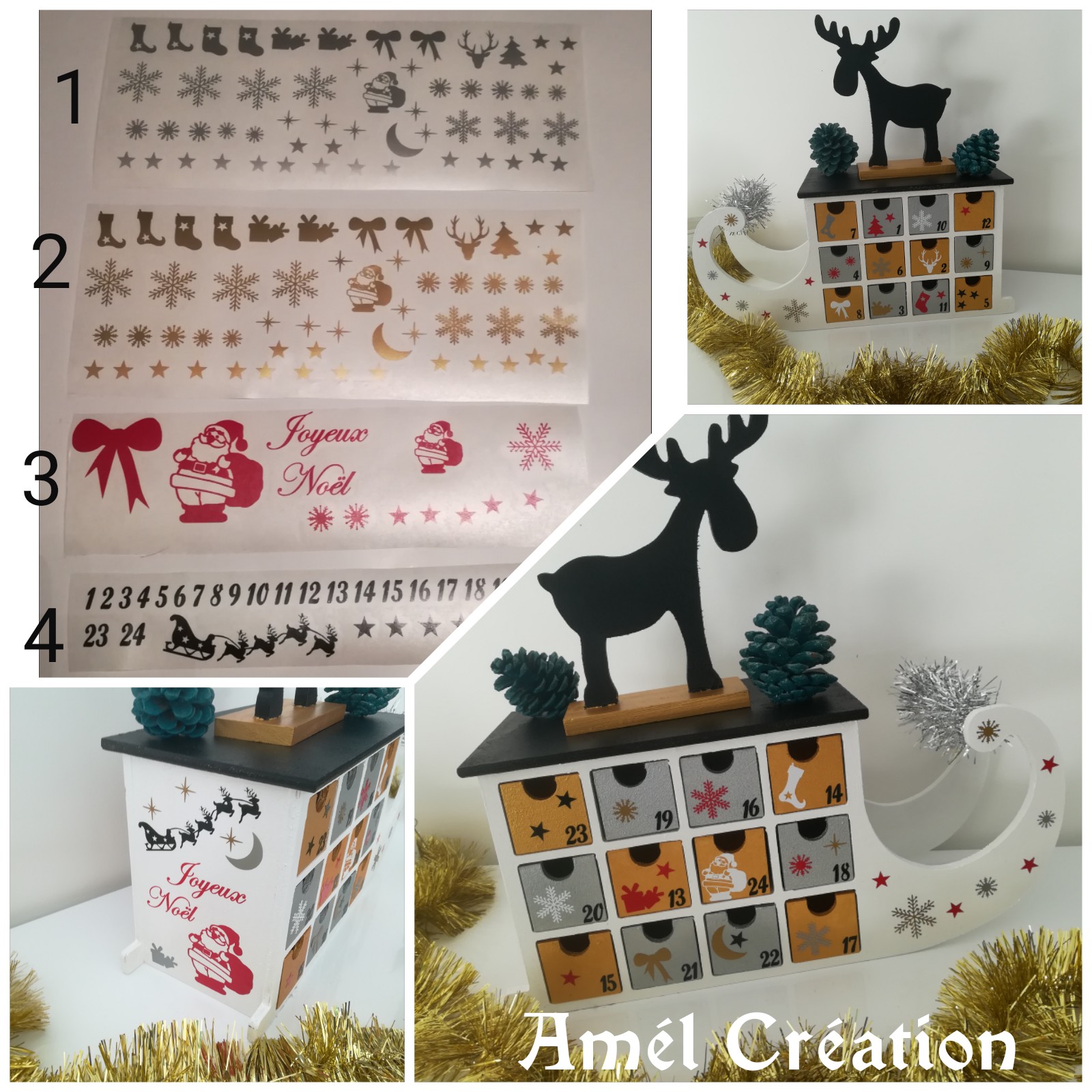 Sticker pour calendrier de noel