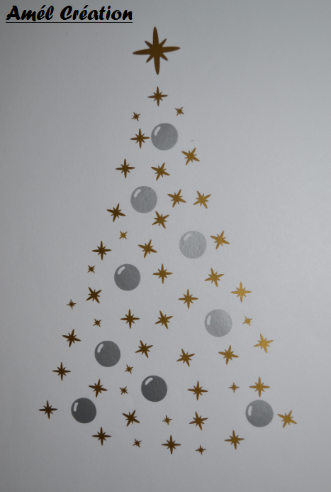 Sticker sapin etoile et boule