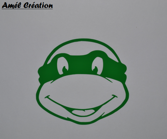 Sticker tete tortue ninja