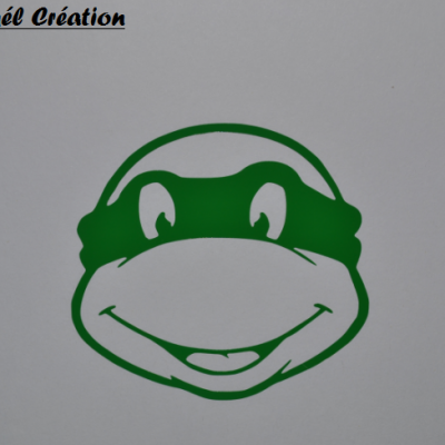 Stickers tête tortue ninja