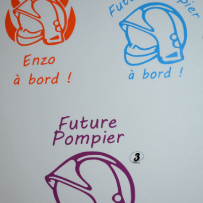 Stickers bébé à bord - POMPIER