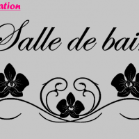 Stickers salle de bain orchide