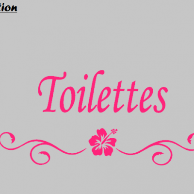 Stickers Toilettes - hibiscus