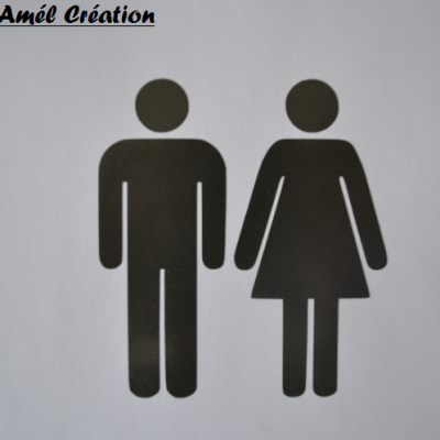 Stickers Toilettes - homme femme