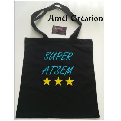 Tote bag - super ATSEM et étoiles