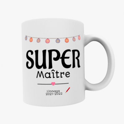 MUG super maître(sse) guirlande