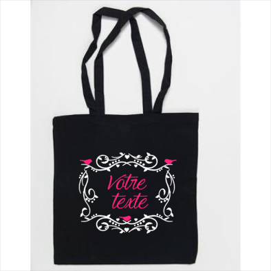 Tote bag  cadre oiseau