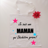 Tote bag maman qui dechire