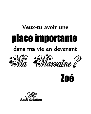 Veux tu etre ma marraine 1