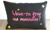 Veux tu etre ma marraine noir rose et jaune