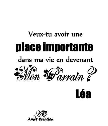 Veux tu etre mon parrain